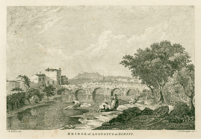 Bridge of Augustus at Rimini (from Twelve Original Views in Italy)