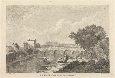 Bridge of Augustus at Rimini (from Twelve Original Views in Italy)