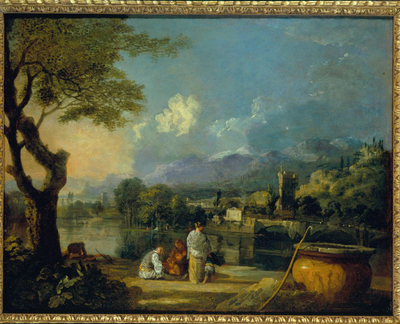 Capriccio Landscape with Lake, Castle and Hills