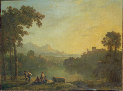 River Mouth with Peasants dancing ('Evening')