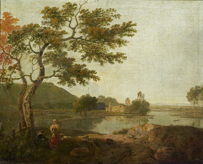 River and Farmhouse - I  (River with Lime Kiln)