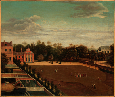 View of Carlton House, with a Royal Party in the Grounds