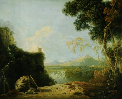 The White Monk - IV 
(Italian Landscape, with white Monk)