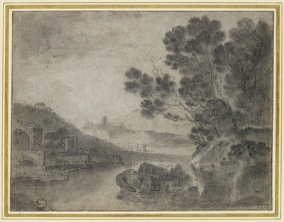 Landscape with a River and antique Ruins
